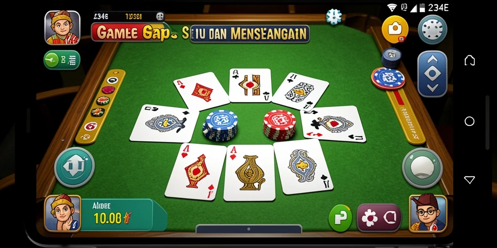 Tampilan gameplay seru dalam game Gaple 234E.