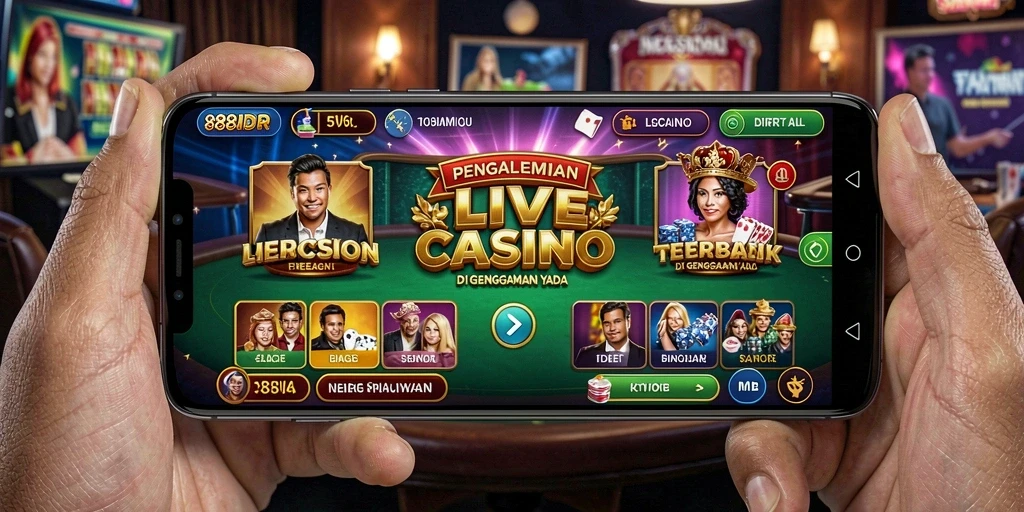 Screenshot gameplay Live Casino 888IDR yang mendebarkan dan interaktif.
