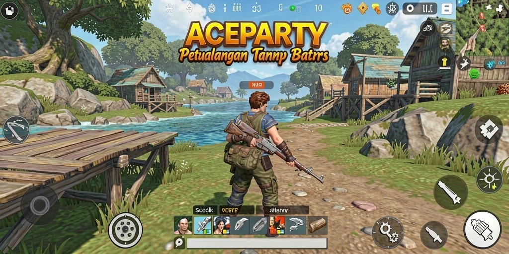 Gameplay Open World yang mendebarkan di ACEPARTY.