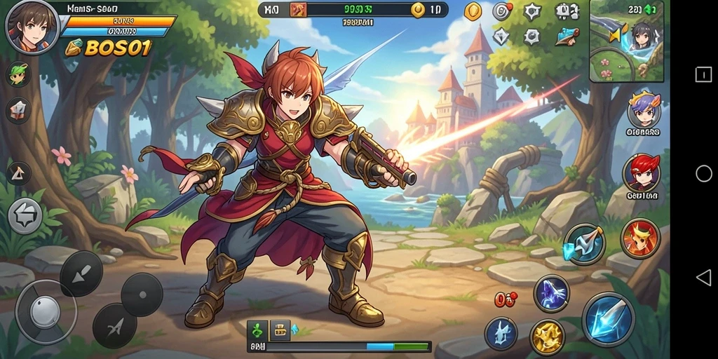 Tampilan gameplay seru dalam dunia Anime yang menarik.