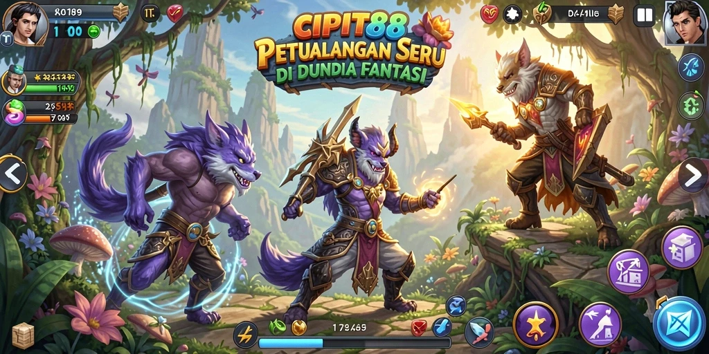 Tampilan gameplay seru di dunia petualangan CIPIT88.