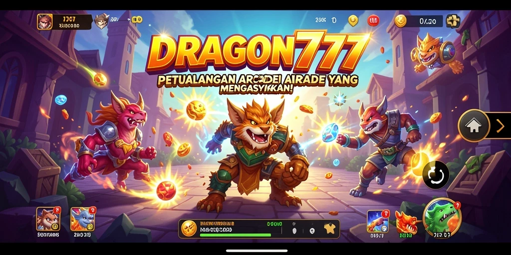 Tampilan utama gameplay DRAGON777 yang menarik dan penuh warna.