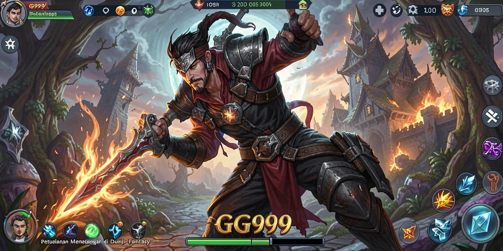 Screenshot gameplay GG999 menampilkan aksi petualangan yang menarik.