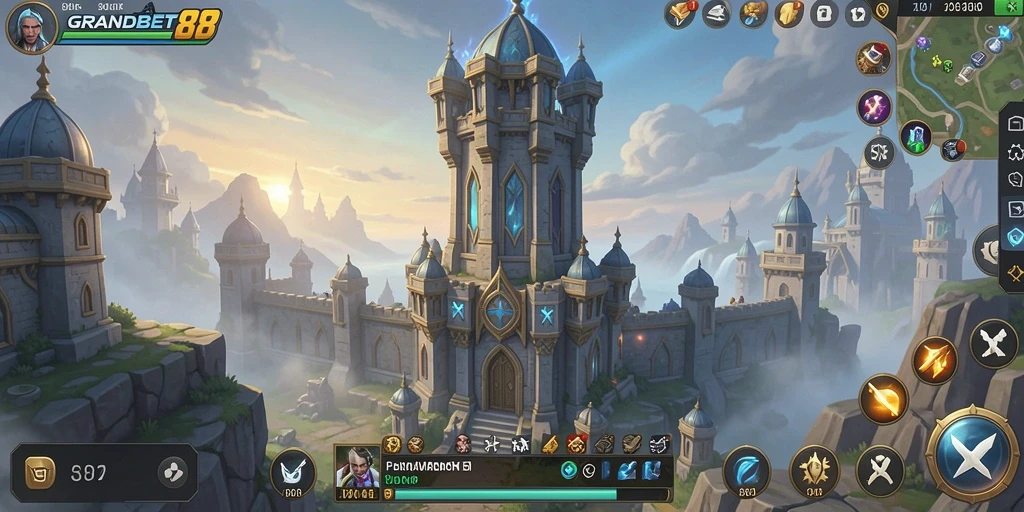 Tampilan menakjubkan dari gameplay menara pertahanan yang intens.