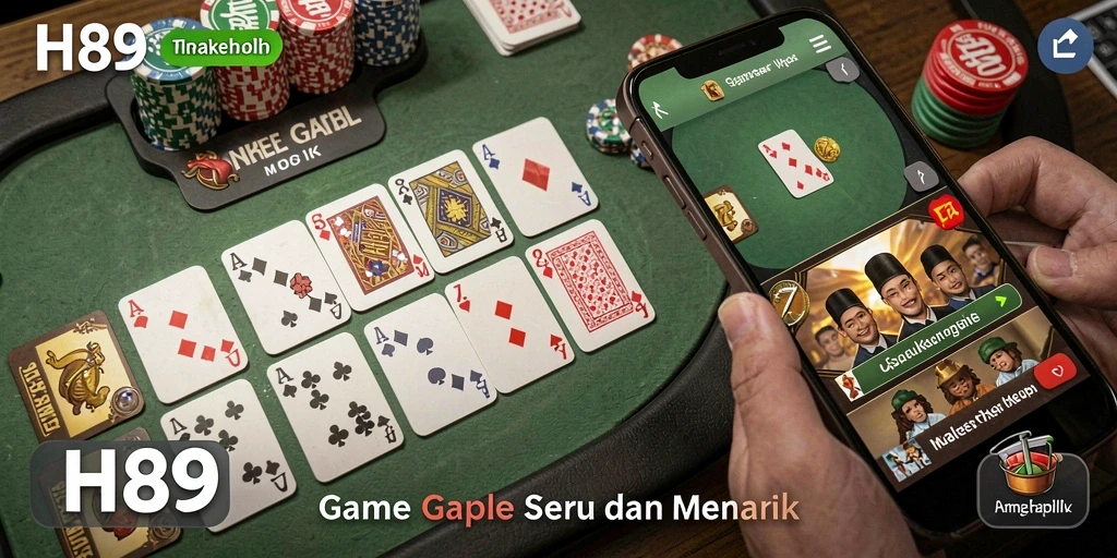 Tampilan gameplay H89 yang menarik saat bermain Gaple.