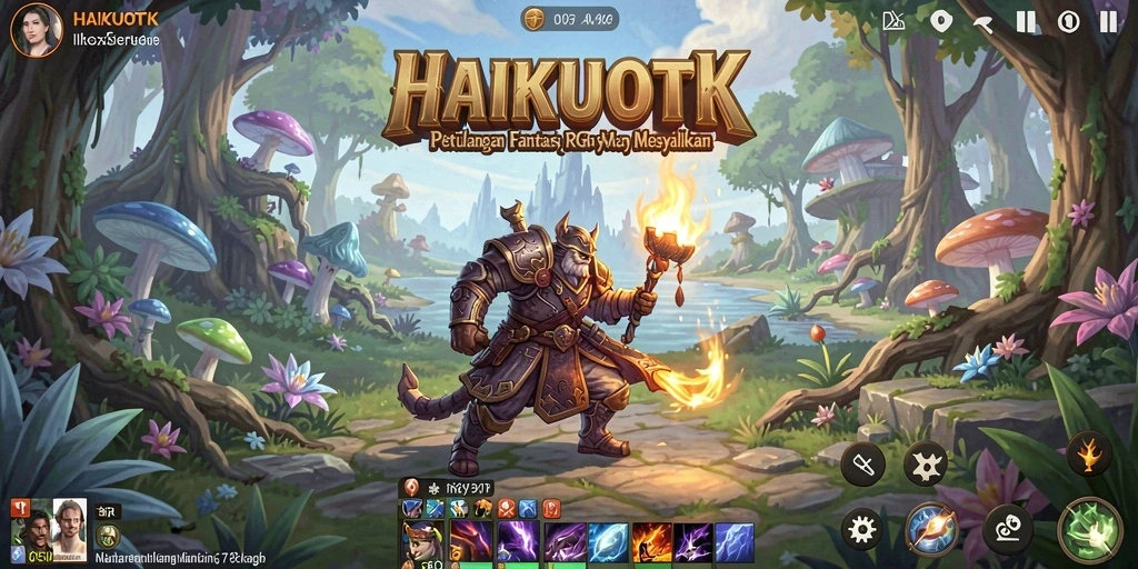 Gameplay seru dan menyenangkan dalam HAIKUOTK.