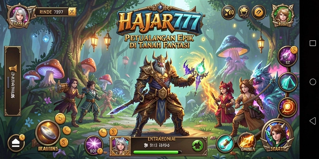 Tampilan menarik saat bermain HAJAR777 dengan pertarungan RPG.