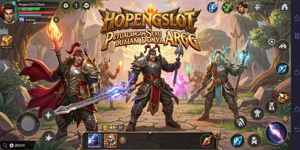 Tampilan gameplay seru dalam HOPENGSLOT dengan pertarungan epik.