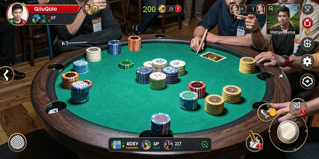 Screenshot gameplay IND89 yang menunjukkan suasana permainan QiuQiu.