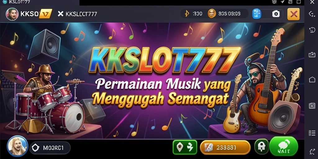 Tampilan menarik dari gameplay KKSLOT777 yang penuh musik dan tantangan.