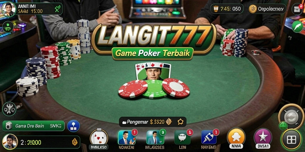 Tampilan menarik dari permainan poker LANGIT777 yang seru dan mendebarkan.