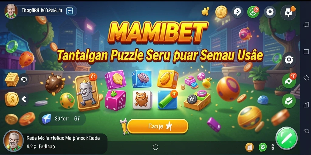 Tampilan gameplay MAMIBET yang penuh warna dan menantang.