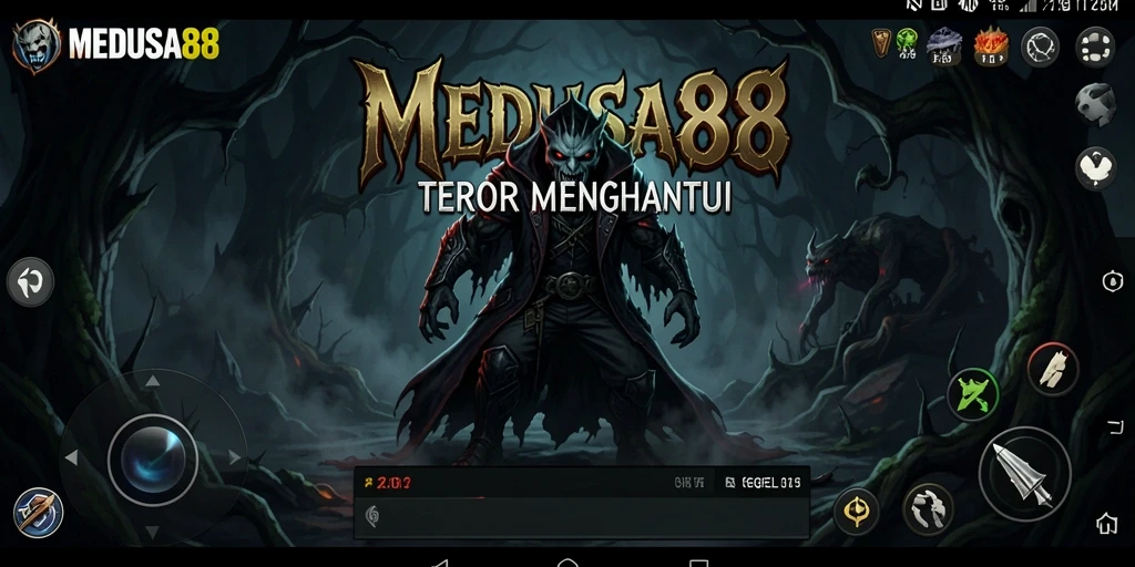 Gameplay menakutkan MEDUSA88 dengan elemen horor yang kuat.