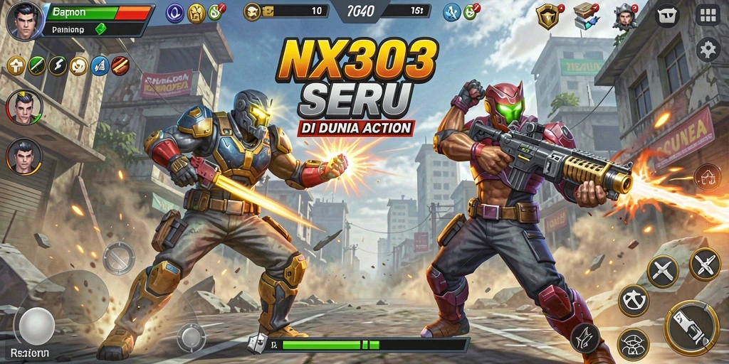 Tampilan gameplay NX303 yang mendebarkan dan penuh aksi.