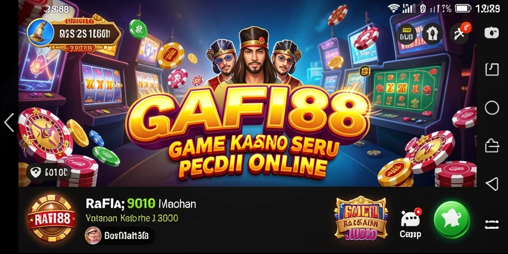 Tampilan seru gameplay Kasino di aplikasi RAFI88.