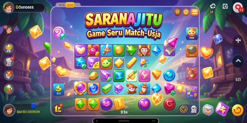 Tampilan menarik dari gameplay SARANAJITU yang penuh warna.