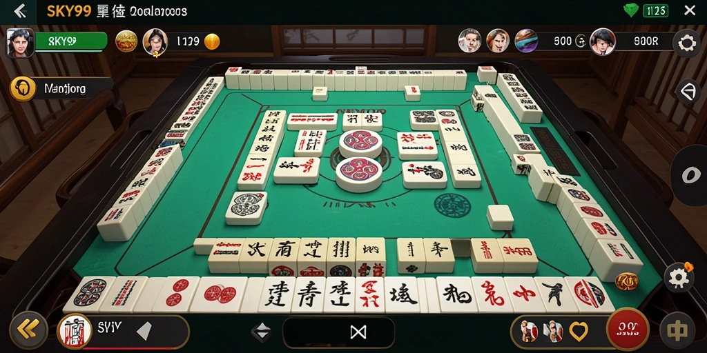 Tampilan gameplay SKY99 yang seru dan menarik dengan Mahjong.