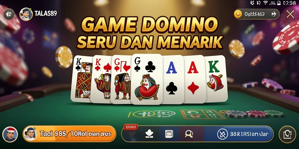 Tampilan gameplay seru dari TALAS89 yang menunjukkan aksi Domino.