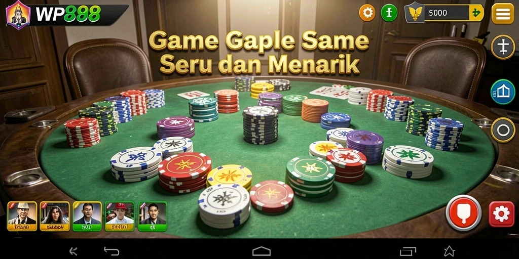 Tampilan gameplay seru permainan Gaple WP888.